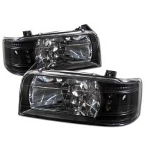 Ford F150 92-96 / Ford Bronco 92-96 1PC LED (Utbytbara LEDs) Strålkastare - Svarta Spyder Auto